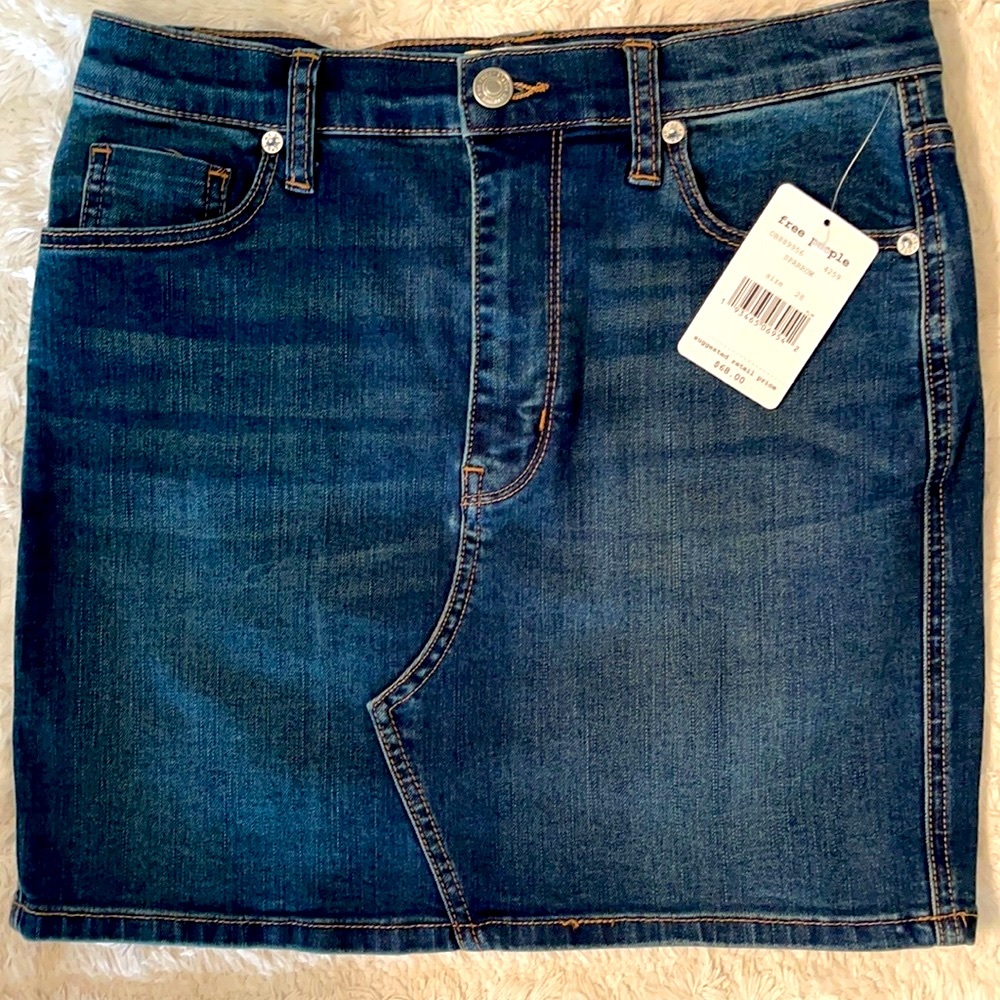 Free people Denim mini skirt size 28 brand new with tags